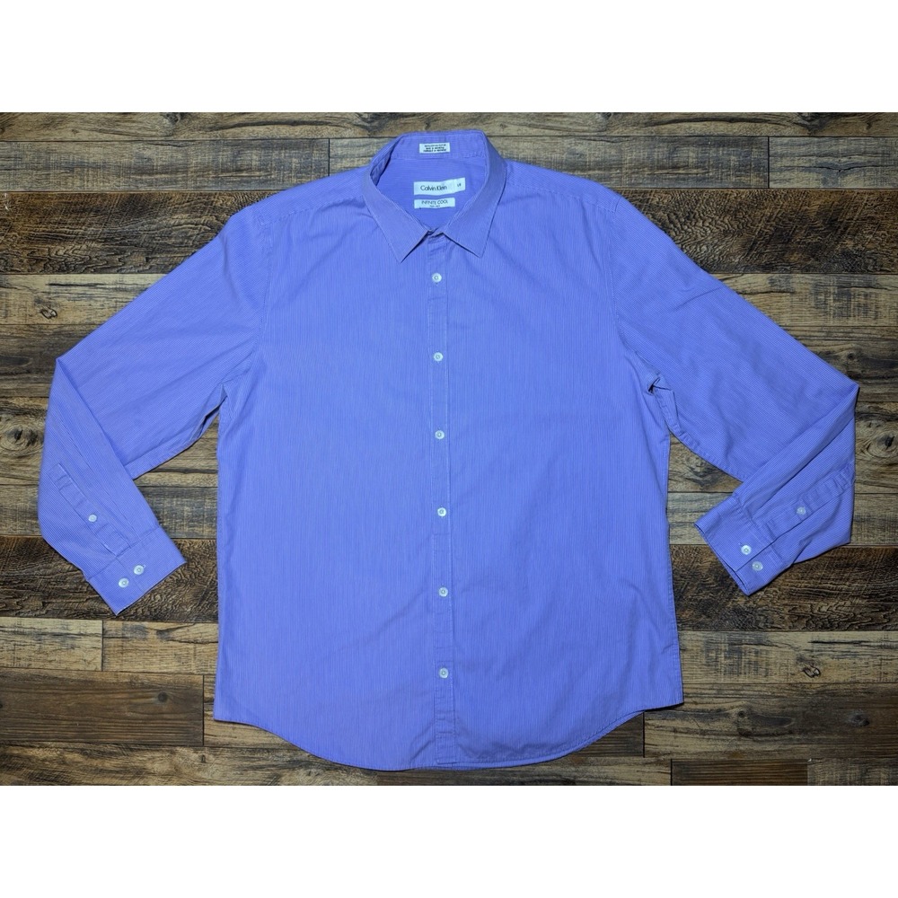 Sz L Calvin Klein Infinite‎ Cool Men's Dress Shirt – Large